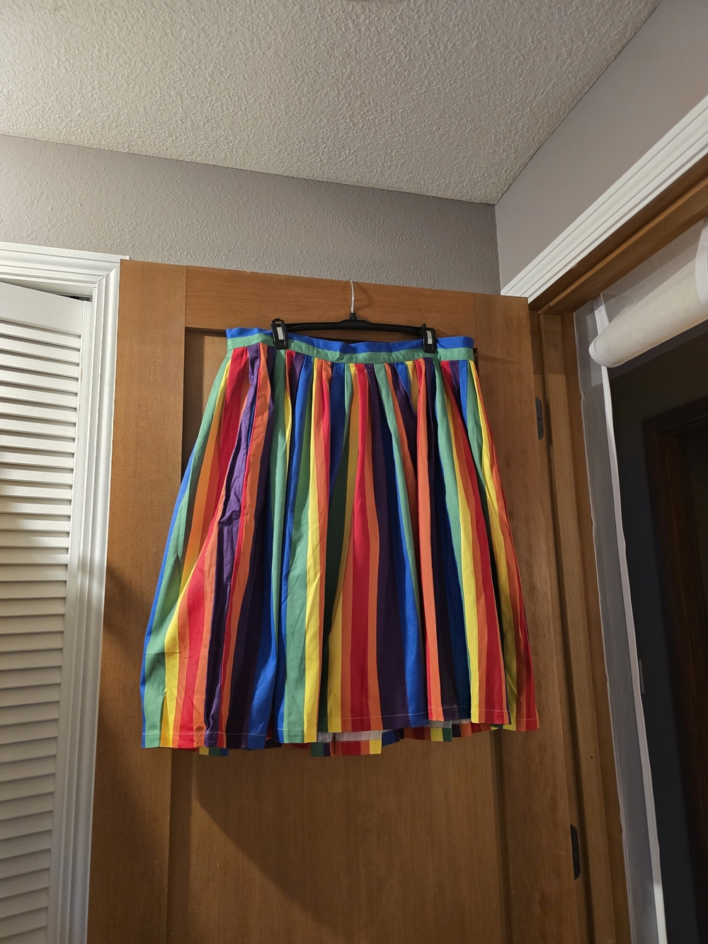 Vibrant Rainbow Striped Skirt